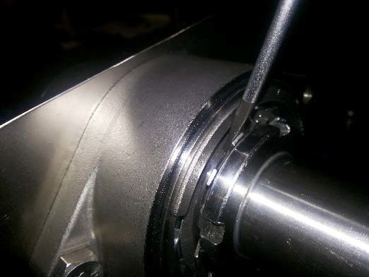 Using the MB Lock Washer with an Adapter Sleeve to instal a stainless steel bearing unit