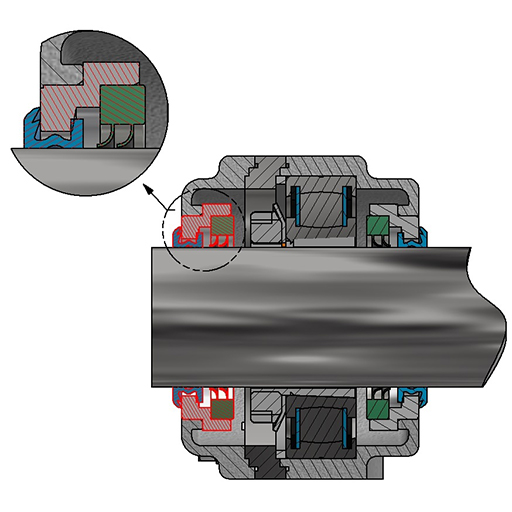 Labirinth double bearingunit seal