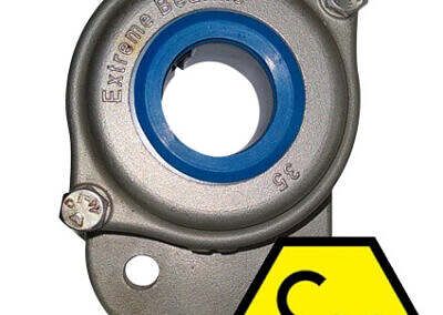 ATEX 144 2014/34/EU 3 hole stainless steel 316 flange bearing unit for harsh environments ucfb heavy