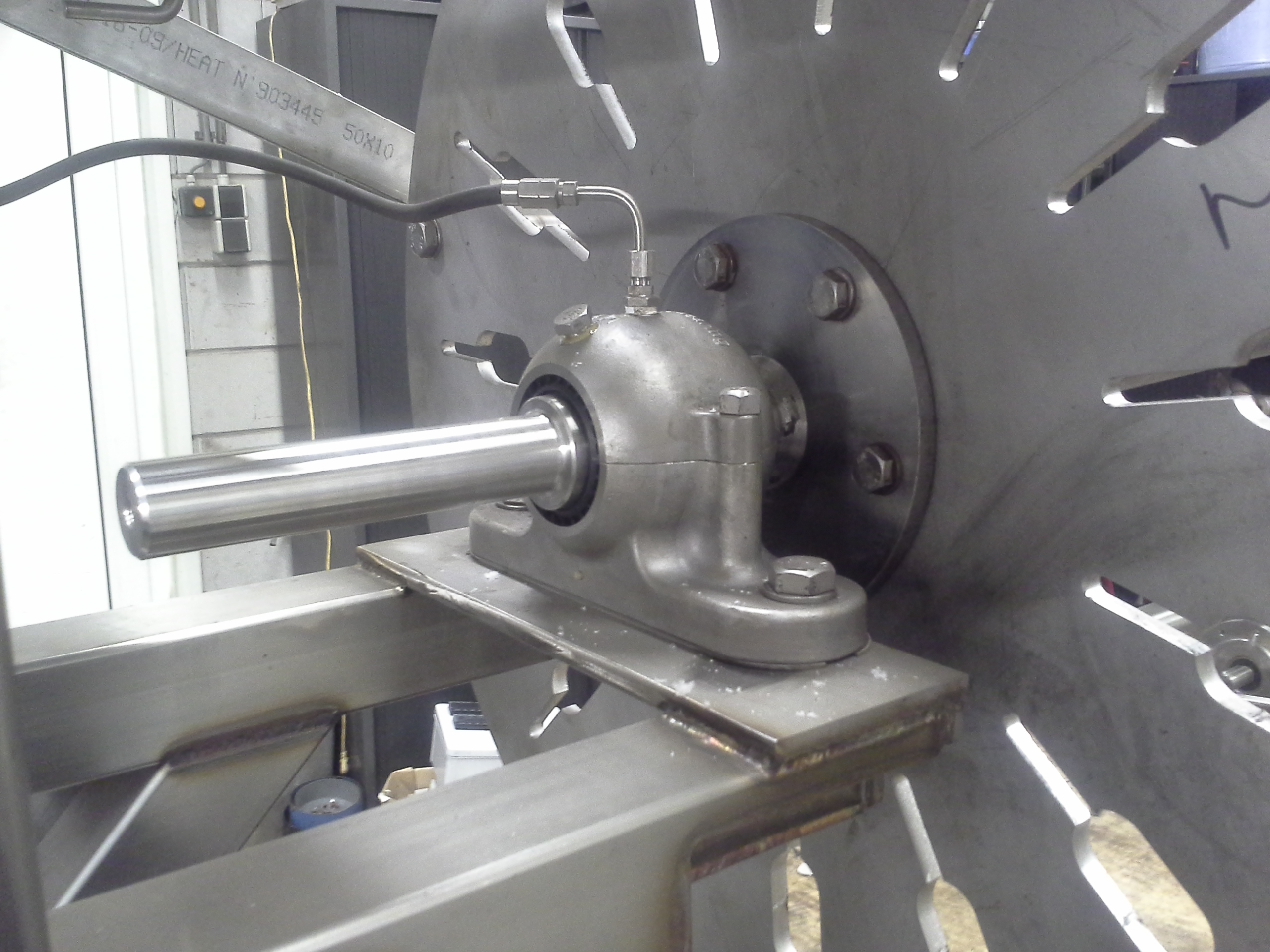 Two-part bearing, split plummer block beating INOX, Stainless steel, Asi 431