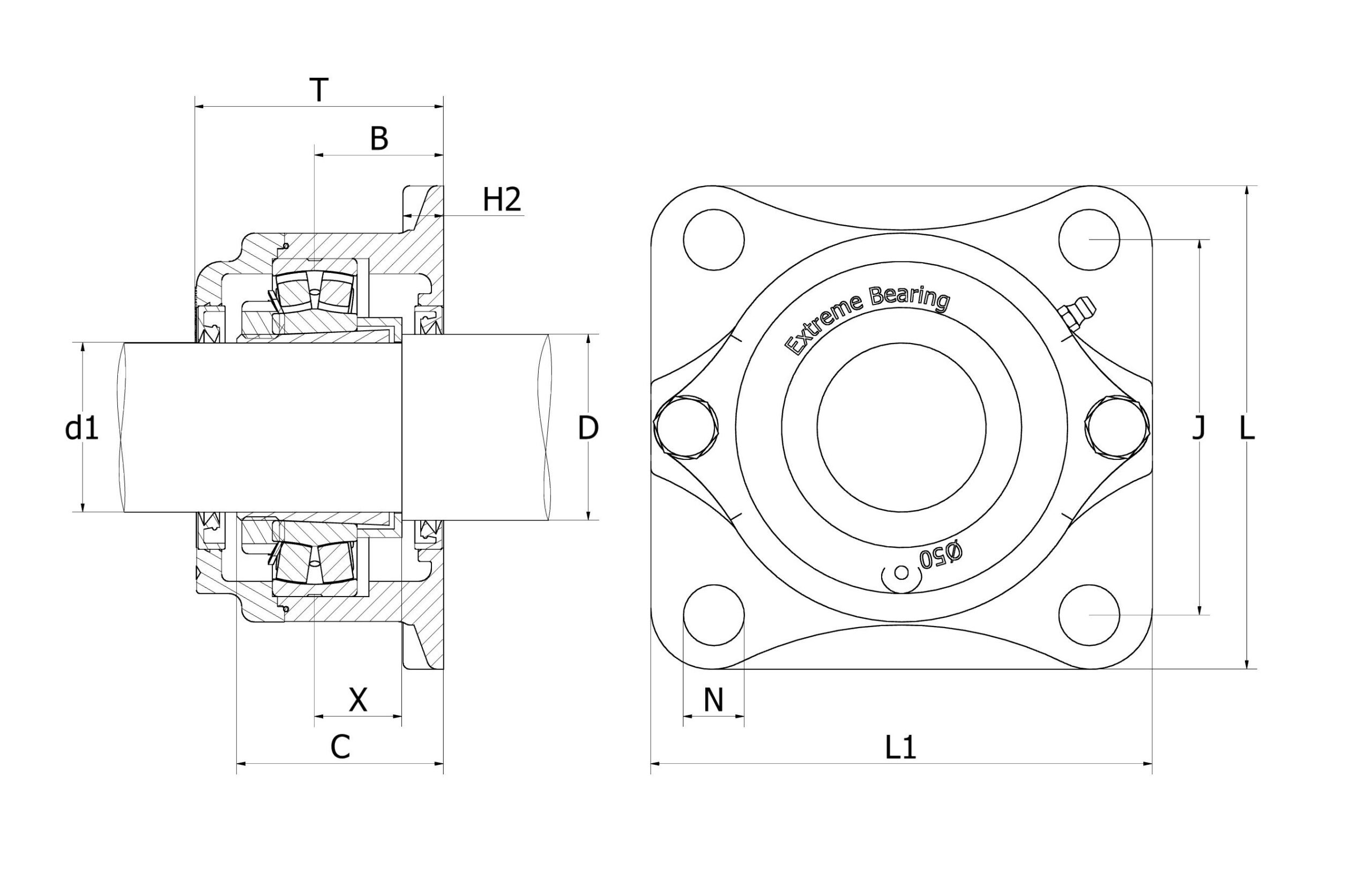 side wall flange bearings mounthing for machine wall Side wall mounthing for machine wall