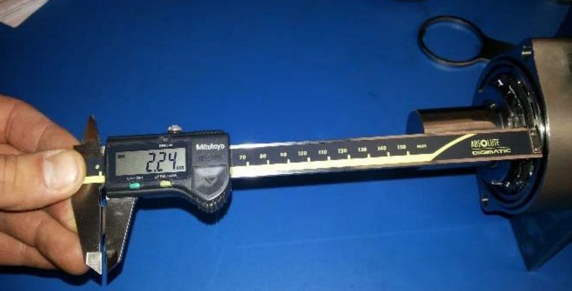Measure the clearance required in the bearing assembly to accommodate thermal expansion and contraction.