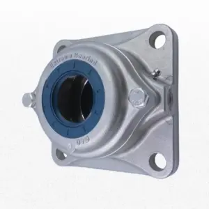 Stainless steel 4 hole Flange, double roller mounted bearing units