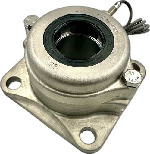 AISI 316 stainless steel mounted bearing unit with integrated rotation detection sensor for conveyor belts