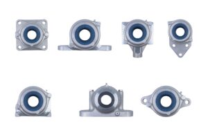 Stainless steel 316 mounted Extreme cartridge and type E bearing units