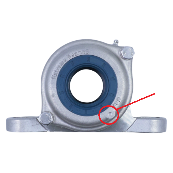 Stainless steel 316 mounted pillow block bearing unit with grease drain port Smart Feature: Integrated Grease Drain Port Option for stainless steel 316 mounted bearing units