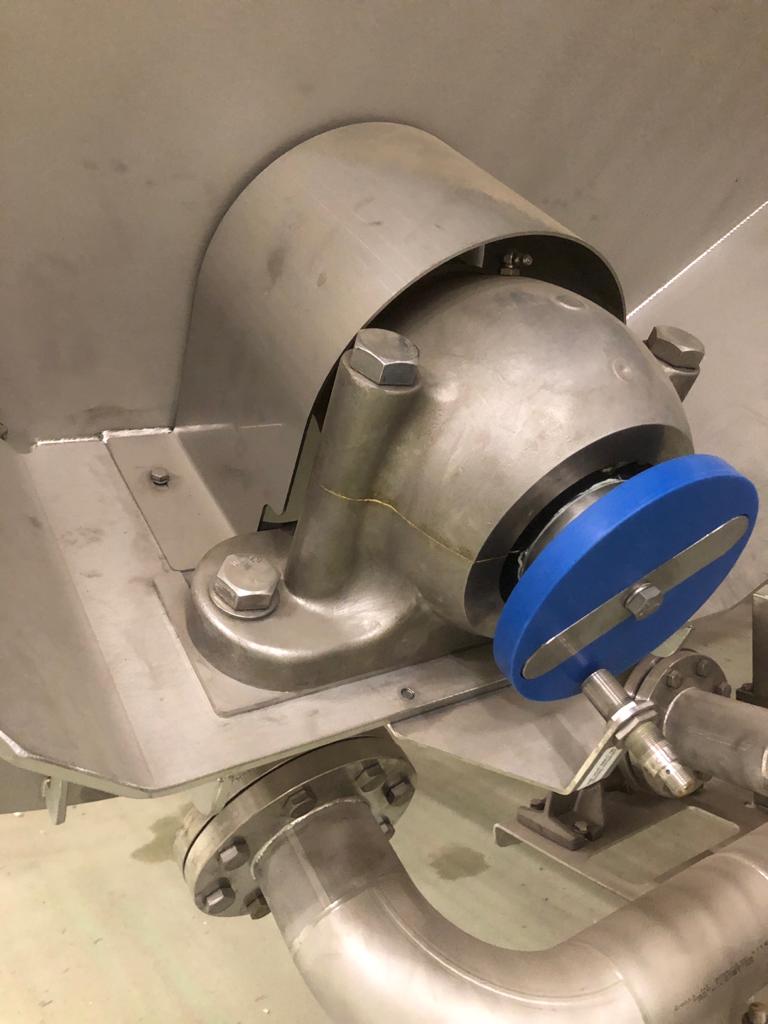 DIY rotation sensor mounted on a stainless steel split plummer block bearing unit.