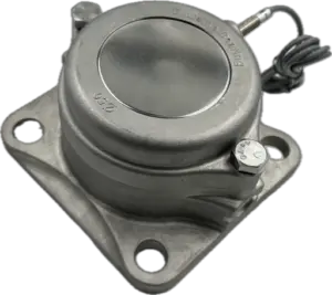 AISI 316 stainless steel mounted bearing unit with integrated rotation detection sensor for conveyor belts